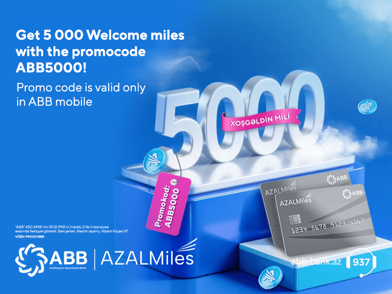 Only 3 days with a promo code – earn 5,000 miles! — ABB-AZAL Miles